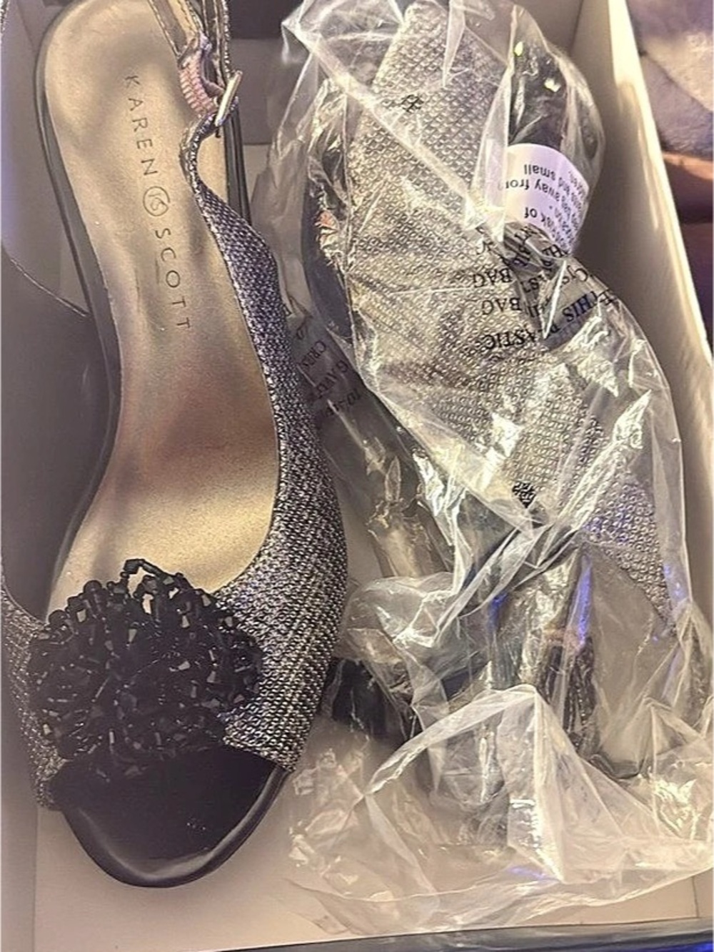Karen Scott Briant Slingback Heels in Black US 8 NWT